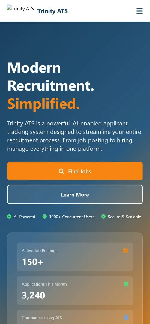 Recruitment ATS on a phone